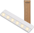 Brilliant Evolution 0.9" Ultra-Thin Wireless Under Cabinet Lights Battery-Operated LED Fixtures - 8.5" L Stick-On Push Lighting - 65 Lumens Warm White, Timer Included for Kitchen, Closet NAD Counter