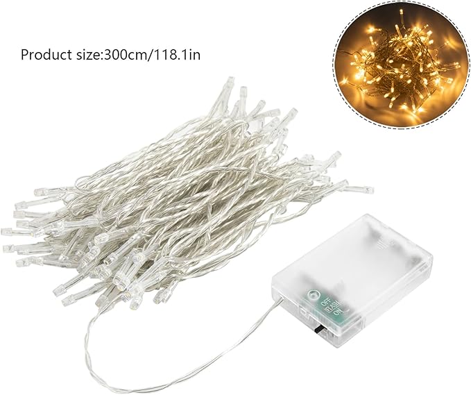 LED Fairy String Lights, 10M/32.8ft Decorative LED Firefly String Lights Garden Home Party Wedding Festival Decorations Crafting Battery Operated Lights, Warm White Includes Controller