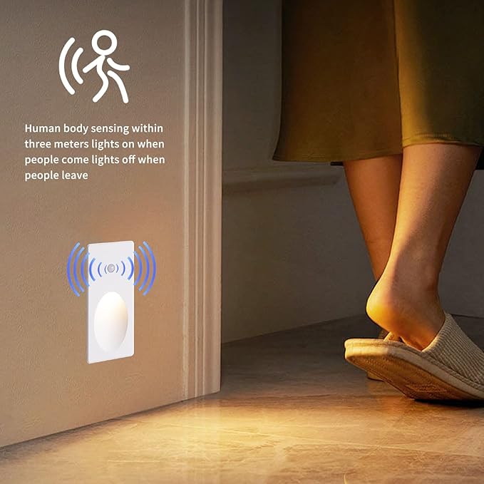 Inductive Step Lights, With Adjustable Color Temperature (2700k/4000k/6000k), 3w, Recessed Installation/Suitable For Stairs, Corridors, Aisles, Bedrooms, Glare-Free, Aluminum Casing (Frosted White)