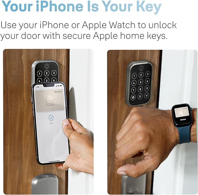 Yale Assure Lock 2 Plus Apple Home Keys Deadbolt (Tap to Open), Oil Rubbed Bronze Key-Free Smart Entry Door Lock with Wi-Fi Connected Touchscreen Keypad for Code Entry, YRD450-N-WF1-0BP