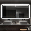Antok 60"x 28" LED Bathroom Mirror with Lights, Anti-Fog, Dimmable, Lighted Vanity Mirror with Tempered Glass, Memory Function, 3 Light Modes, Safe Use, Horizontal, Vertical, Wall Mount