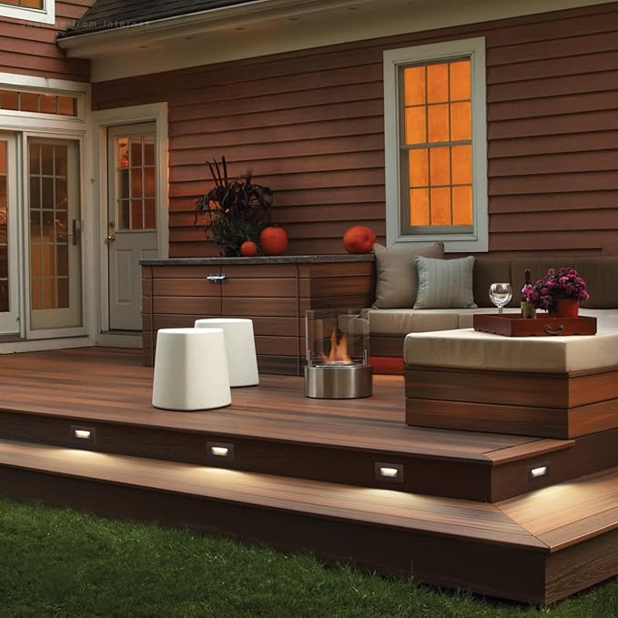 LEONLITE 12-Pack Premium Series 5CCT 120V LED Step Lights, Dimmable 3.5W Indoor Outdoor Waterproof Horizontal Stair Light, 2700K3000K3500K4000K5000K Selectable, CRI90, ETL, Aluminum, Oil Rubbed Bronze