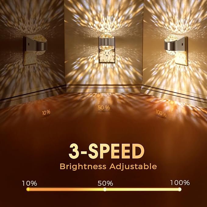 Briignite Night Light, Sliver Night Lights Plug into Wall 2 Pack, LED Projector Night Light, Soft White for Bedroom, Dimmable Brightness Dusk to Dawn Nightlight for Bathroom, Gaming Room, Home Decor