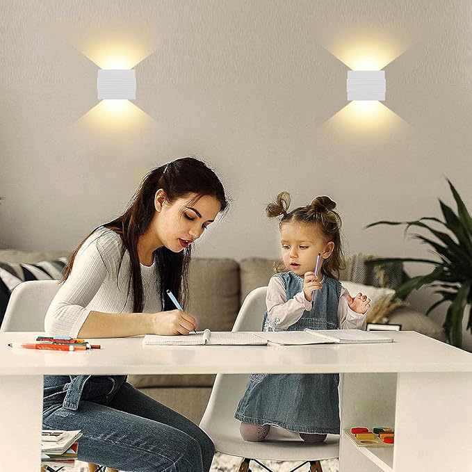 Kawell Modern LED Wall Sconces Up Down LED Wall Light Indoor Outdoor Creative LED Wall Lamp 10W Hallway Wall Mounted Lighting Fixtures for Bedroom Living Room Stairs Porch, Warm White