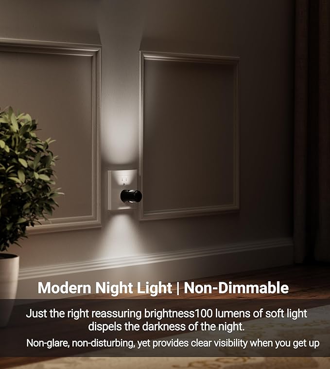 Plug-in LED Night Lights,Automatic Night Lights Plug into Wall,Dusk to Dawn Sensor 4000K,Bathroom, Hallway, Bedroom,Kitchen, Stairways, Non-Dimmable,6 Pack