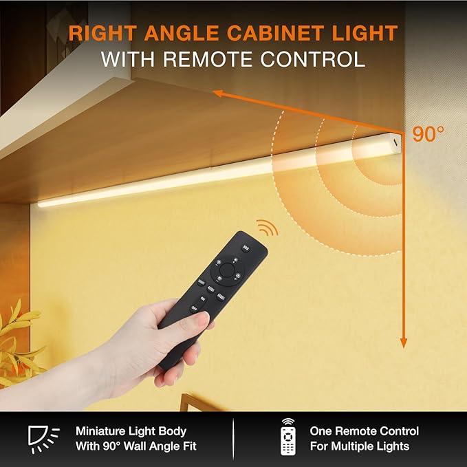 Under Cabinet Lights Remote Control, Magnetic Dimmable Closet Lights,USB Rechargeable Wireless LED Shop Light,Ceiling and Under Counter Lights for Kitchen,Wardrobe,Shelf(20CM,White)