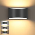 TRLIFE Modern Wall Sconces, 3000K/4000K/6000K Selectable and Dimmable LED Wall Sconce 12W Aluminum Wall Mounted Light Hardwired Wall Sconces for Bedroom Bedside Living Room Hallway(Black, 1 Pack)