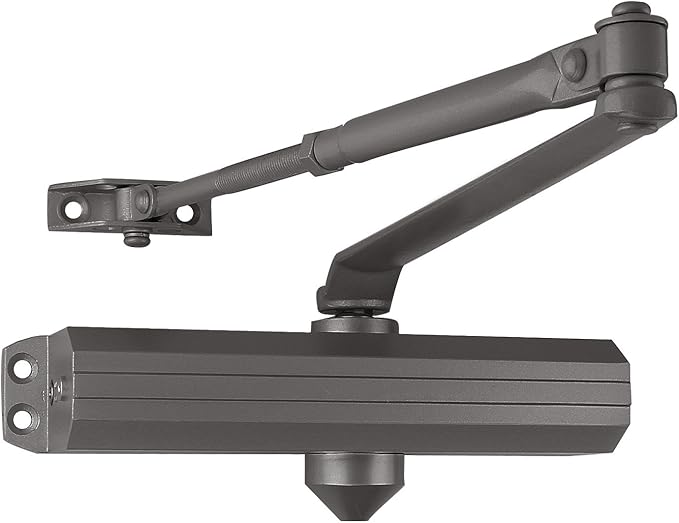Lawrence Medium/Heavy Duty Door Closer Commercial Grade 1 - Surface-Mounted Commercial Automatic Door Closer with Adjustable 6-Speed Control and 3 Valves - Embassy Series LH5016