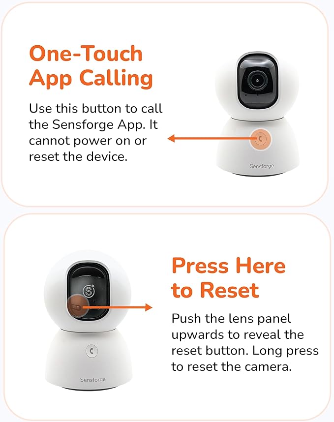 SensForge 2.5K Pan-Tilt Security Camera, 360° Dual-Band WiFi Camera for Home, Free AI Human & Pet Detection, 2-Day Cloud + 64GB SD Storage, Two-Way Talk, Optional AI + Storage Upgrade (1, White)
