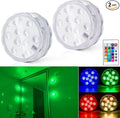 Bathroom Vanity Lights Wireless, Battery Powered Operated Waterproof Led Light for Shower Spa Bath Room Over Mirror Wall Ceiling Light, Remote Control Multi Color Changing, RGB, 2PCS
