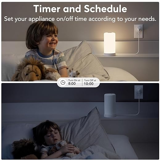 EIGHTREE Smart Plug, Smart Home WiFi Outlet Compatible with Alexa & Google Home, Smart Socket with Remote Control & Timer Function, 2.4GHz WiFi Only