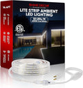 Shine Decor LED Strip Lights 12w Low Consumption, Cold Resistant IP65 Waterproof Outdoor Rope Light 120 VAC, Cuttable Connectable Indoor Lite Lighting Strip 16 FT ETL Listed 7x10mm 6000K Cool White