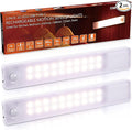 STAR-SPANGLED Under Cabinet Lighting Rechargeable, 8 inch Motion Sensor Lights Indoor Battery Operated, USB Stick on LED Magnetic Closet Light for Counter, Stairs, Kitchen, Warm White, 2 Pack