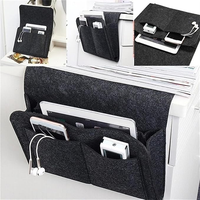 Bedside Storage Organizer, Table Cabinet Storage Organizer Bedside Organizer For Remotes Phone Glasses