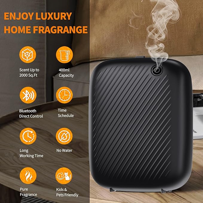 Smart Scent Air Machine Pro for Home, Waterless Essential Oil Diffuser, 400ML Cold Air Technology Scent Diffuser for Large Room and Commercial Use, Cover Up to 2000 Sq.Ft