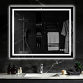 40"x 32" LED Bathroom Mirror with Lights, Anti-Fog, Backlit & Front Lit, Stepless Dimmable, 3 Colors, Memory Function, Vanity Mirror for Wall, Shatterproof Tempered Glass,Horizontal/Vertical