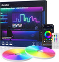 Led Neon Lights Strip- 50FT Flexible Led Control with App/Remote Rope Lights Multiple Modes RGB IP65 Waterproof Outdoor Neon Music Sync Gaming Strip for Christmas Decorations