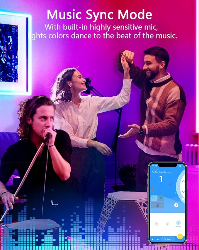 ALITOVE WS2812B WS2811 Bluetooth APP Controller Music Sync Addressable RGB IC LED Remote Controller Dual Outputs SP611E for SK6812 WS2812 SM16703 UCS1903 LED Pixel String Light Strip DC 5V~24V
