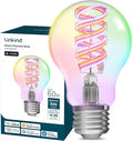 Linkind Matter Smart Light Bulbs, A19 Edison Filament Vintage Color Changing Light Bulbs, Warm&Daylight White(1800K-6500K), Compatible with Alexa, E26 LED 60W 850LM, 2.4GHZ WiFi Only, 1Pack