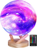 Moon Lamp Galaxy Lamp 6 inch 16 Colors LED 3D Moon Light, Remote & Touch Control Lava Lamp Moon Night Light Gifts for Girls Boys Kids Women, Birthday and Mothers Day Gifts