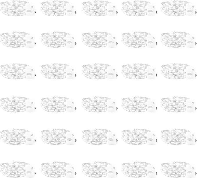 DomeStar 30 Pack Fairy Lights Battery Operated, 7Ft 20 LED Waterproof String Lights Wire Firefly Starry Moon Light for DIY Mason Jars Party Centerpiece Table Valentine's Day Decorations Tree Ornament