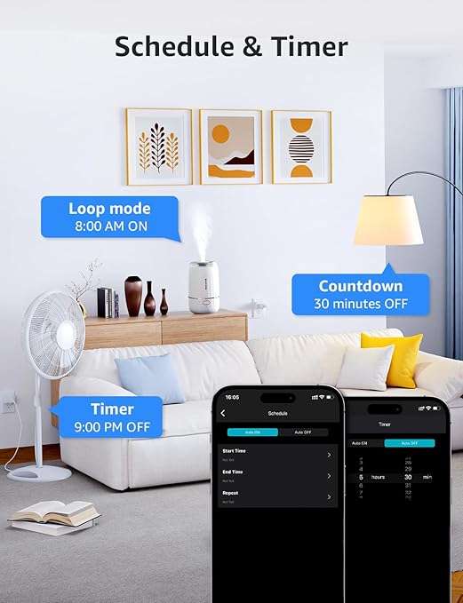 Lepro P1 Smart Plug Mini 15A, Smart Home Wi-Fi Outlet Plug, Compatible with Alexa & Google Assistant, APP Control, Safety Lock, Timer & Group Controller, 2.4G WiFi Only, UL & FCC Certified, 2 Pack