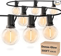 RTTY 300 FT Outdoor String Lights, Patio Light for Outside with 156 Shatterproof LED Globe Bulbs, Waterproof Connectable Dimmable Hanging Lighting for Cafe Bistro Market Backyard Porch, Warm White