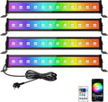 T-SUN RGBCW Wall Washer Lights 4 Pack 50W Stage Wash Light Bar Smart APP & Remote Control Music Sync Memory Timing Color Changing Wash Light for Stage Birthday Party Wedding Outdoor Indoor