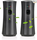 Automatic Fragrance Dispenser (2-Pack) Wall-mounted Aerosol Spray Air Freshener for Hotels, Home, Indoor, Offices, Schools, Restaurants, Commercial Place (Black, 008-BY)