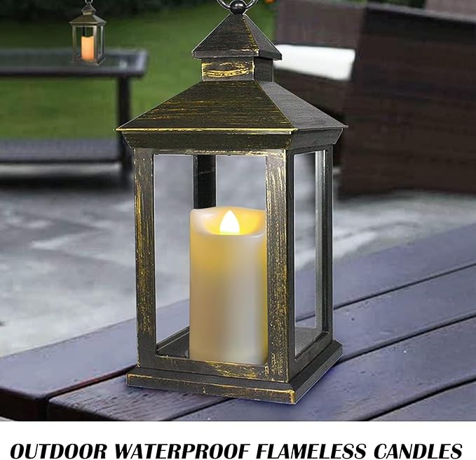 LED Battery Operated Candles 2"x4" Plastic Flickering Flameless Candles with Timer/Remote Outdoor Waterproof Wedding Party Halloween Christmas Decoration Realistic Slim Tall Pillar Candles