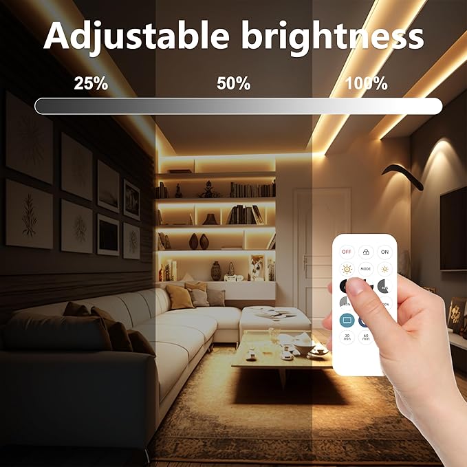 COB LED Strip Lights, Dotless LED Lights with Remote& App, 49.2ft Warm White 2700K Super Bright Dimmable 24V Flexible LED Tape Light,Kitchen Cabinet,Office,Stairs,Shelf Indoor Lighting.