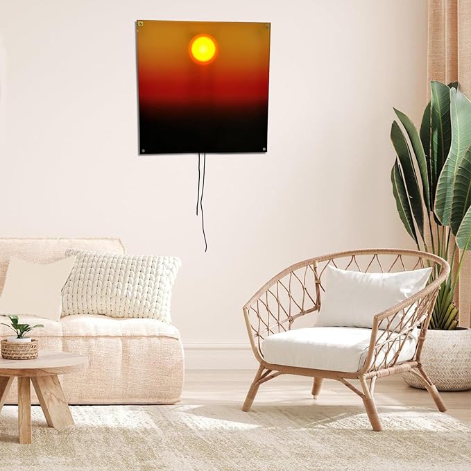 Mindfulness Wall Lamp Features Manual Sun Sunrises Sunset Hanging Light for Serenes Home Atmospheres Unique Acrylic Sunset Lamp Wall Ornament