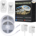 Motion Sensor Under Cabinet Lights - Plug-in LED Strip Lights Indoor With UL FCC Approved Adapter, Dimmer And Timer For Kitchen Cabinet, Counter, Shelf, Showcase, Stairway, Bedroom, Corridor, Washroom