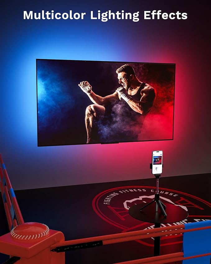 Lytmi RGBIC TV Backlight - 13ft LED Lights Sync with Music, Bluetooth Control, Multiple Scene Modes for 25-55 inch TVs