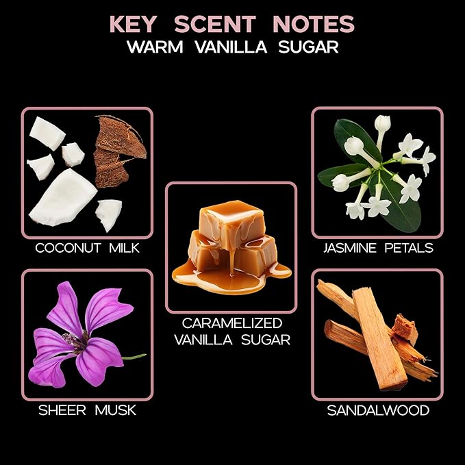 LOVSPA Warm Vanilla Sugar Diffuser Oil - Luxury Essential Oils for Diffuser Refill & Air Freshener Room Spray - Long-Lasting & Natural Home Fragrance, Scented Oil for Diffusers, USA Made, 4oz