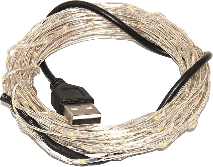 Karlling USB Plug in Fairy Lights,50 LED 16Ft Starry String Lights, USB Powered Romantic Lights for Valentine's Day, Bedroom, Wedding, Party(2Pack,Pink)