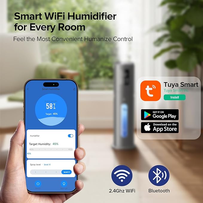 Humidifiers 350ML/H Large Mist Speed Humidifier for Home