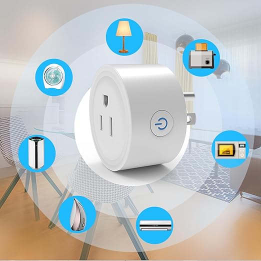 Mengshen 2 Pack Smart Plug 16A Smart Outlet WiFi Socket with Tuya App Remote Control Compatible with Alexa Google Home 16A Smart Life Plug with Timer Function 2.4GHz WiFi Only