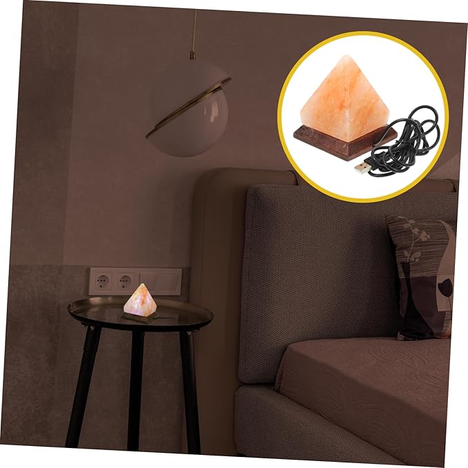 Ciieeo Pyramid Changing Light USB Night Light for Bedroom Living Room Office Decor Unique for Yoga and Meditation Spaces
