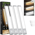4 Pack Under Cabinet Lighting, Rechargeable Motion Sensor Light Indoor