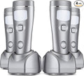 Enhon 4 Pack 4 in 1 LED Emergency Lights for Home Power Failure, Rechargeable Plug in Flashlight Motion Sensor Night Light, Automatic Turn On Power Outage Light for Home Hurricane Supplies (Silver)