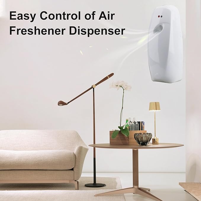 Automatic Wall Mount/Free Standing Air Freshener Dispenser Auto Fragrance Dispenser Programmable Aerosol Spray Perfume Dispenser for Hotel, Bathroom, Office, Commercial Place (White)