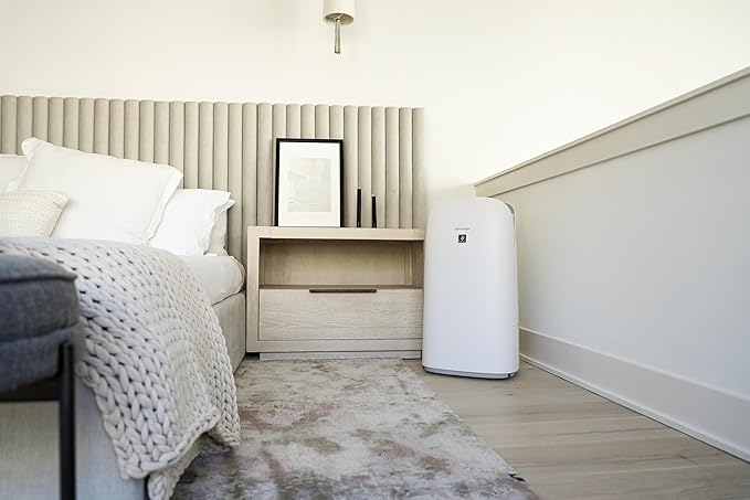 SHARP Smart Air Purifier with Humidifier Combo – Covers up to 2,603 sqft in one hour, Compatible w/Alexa & Google Asst. True HEPA Filter, for XL Rooms, Living Room, Dining Room - KCP110UW