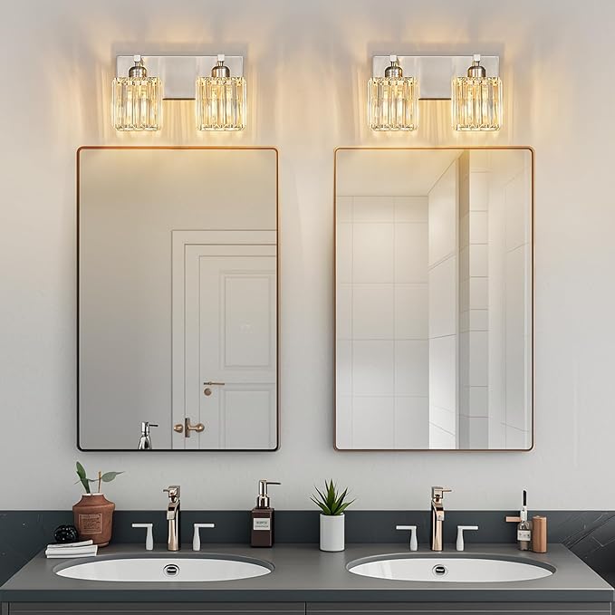 BubbleGlassBallWallSconcesBathroomLightFixturedFinish,3-LightRibbedGlobesLamps,WallMountedVanityLightFixtureforBedsideStairwayHallwayPorch