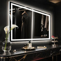 LED Bathroom Mirror 48x36 Inch, Anti-Fog Vanity Mirror with Lights, Stepless Dimmable & 3 Color Temperatures, Smart Memory Wall Mounted Mirrors for Over Sink, UL Listed