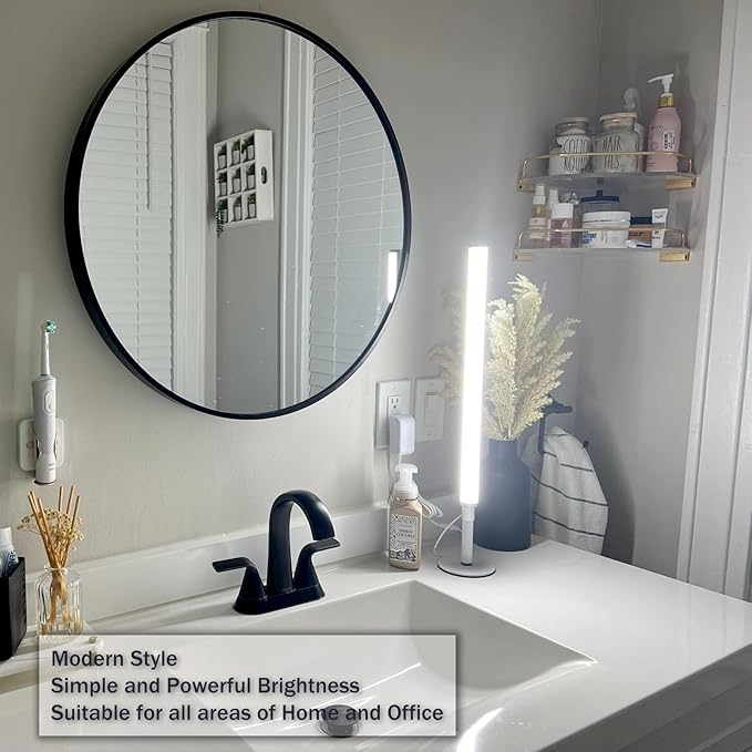 LED Vanity Lights for Mirror, Ultra bright/RA90/6000K/Remote Dimming Makeup Lights, Height Adjustable 12V/18W Fill Light for Mirror, for Make up, Photography, Video Recording Conference Lighting