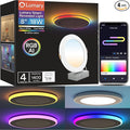 Lumary RGBAI Smart Recessed Lighting 8 Inch with Gradient Accent Light and Night Ring, 18W 1400LM Smart Can-Killer Downlight, Compatible with Alexa/Google Assistant/Siri, 4PCS
