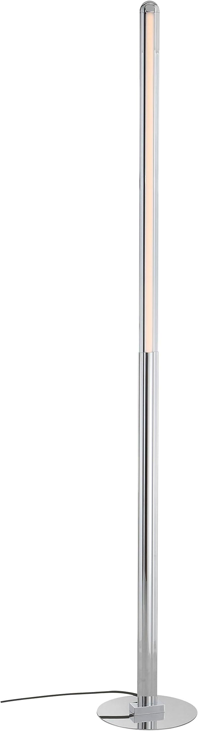 Eyely EYL7011A Liam 68" Integrated LED Metal Floor Lamp for Reading Room, Living Room, Office, Bedroom, Minimalistic, Modern, Contemporary, Chrome