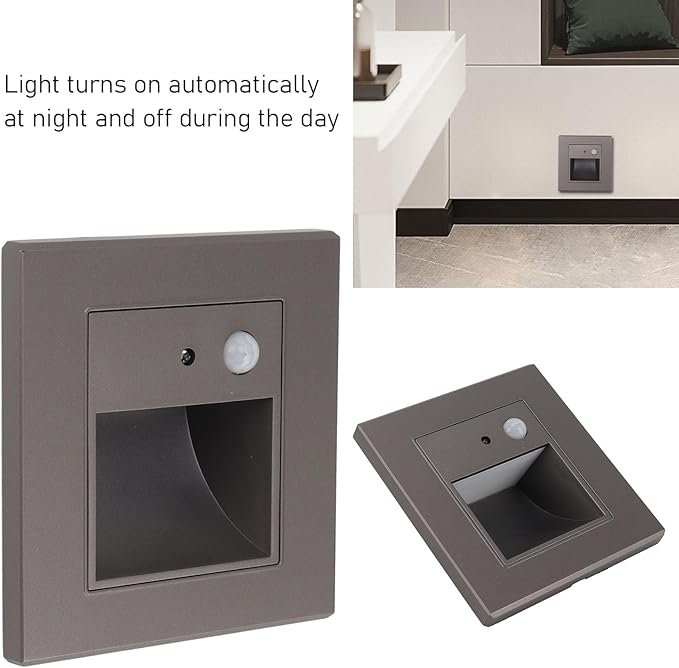 Ejoyous Sensor Step Lights Recessed Stair Light LED Step Lights with Motion Sensor for Indoor Staircase Corridor Steps Living Room Warm Light 3000K
