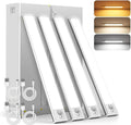 Under Cabinet Lighting Wireless, 4 Pack Under Cabinet Lights Rechargeable, Motion Sensor Light Indoor, 3 Color Temps, 5 Levels Dimmable Magnetic Closet Lights, Under Counter Lights for Kitchen, Stairs